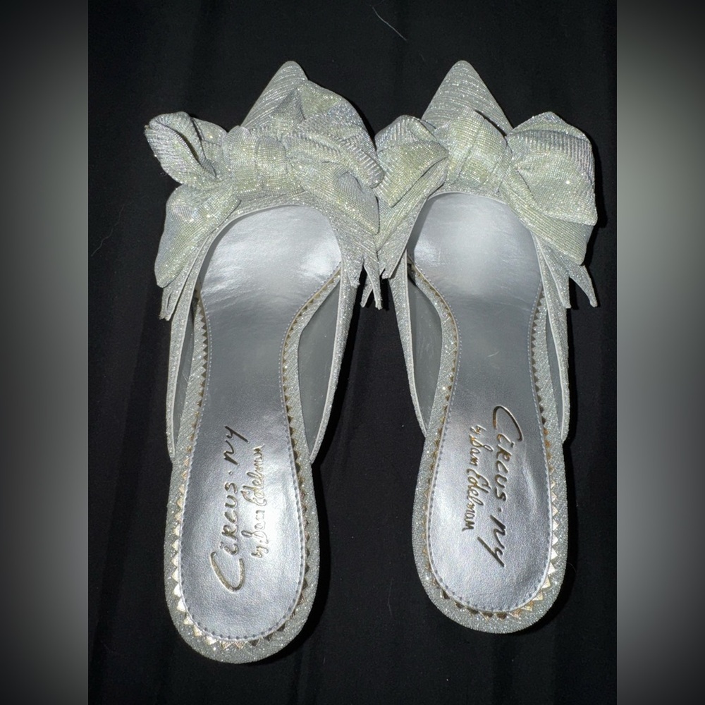 Circus by Sam Edelman Glittery Light Green Kitten Heels Slip On